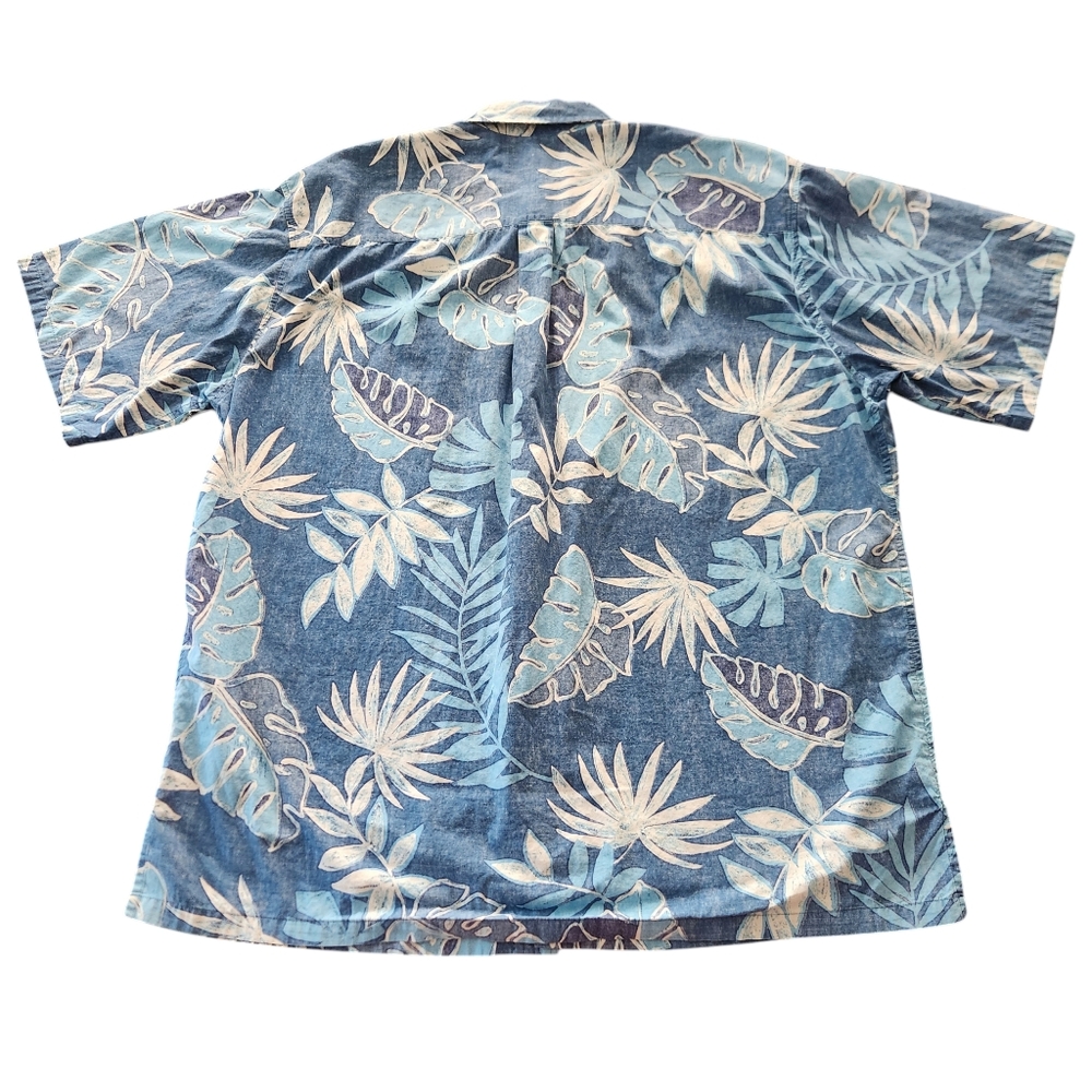 Cooke Street Honolulu Blue Hawaiian Short Sleeve Button Up Shirt Men's XL Beach - Picture 3 of 12